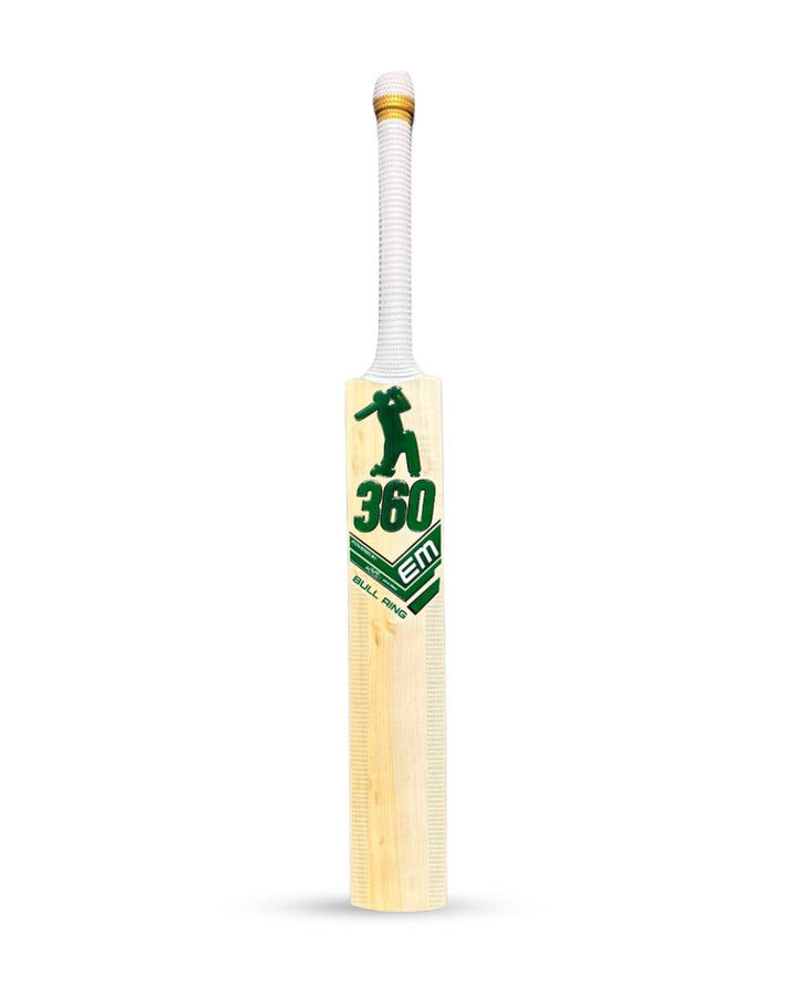 EM 360 Bull Ring Kashmir Willow Cricket Bat Size SH @ Front View