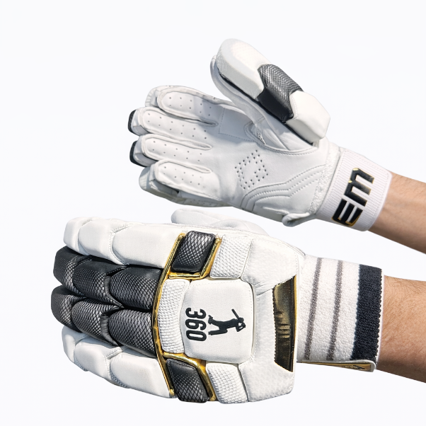 EM 360 Number 17 Cricket Batting Gloves@front view