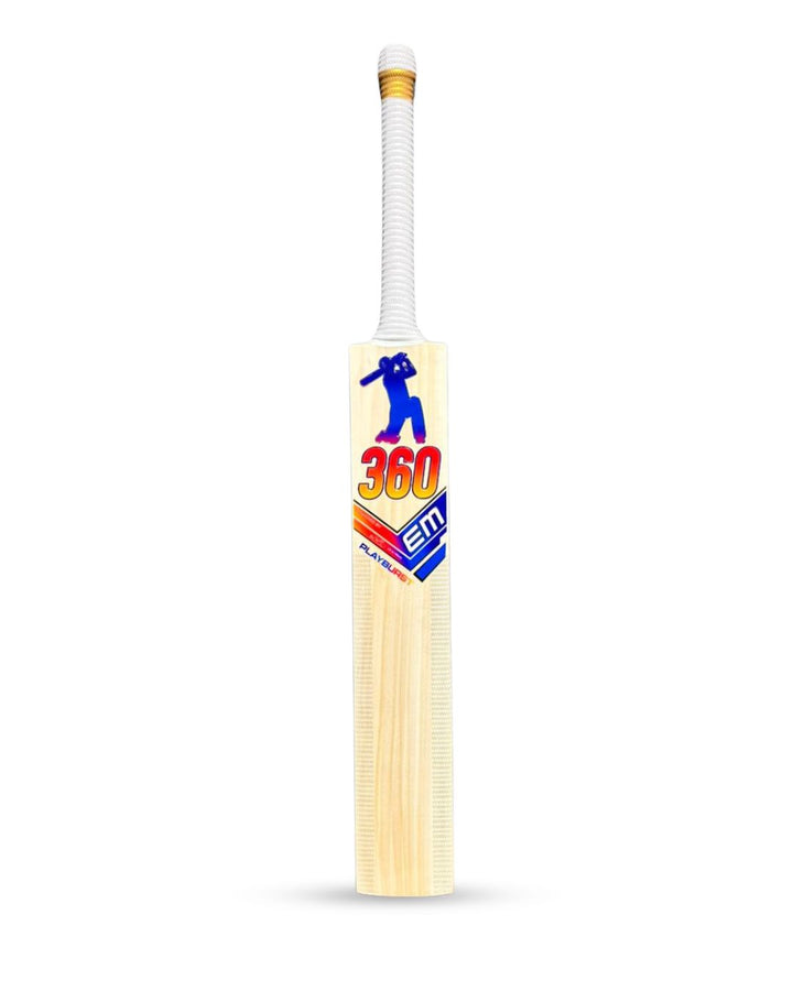 EM 360 Play Burst Kashmir Willow Cricket Bat Size SH @ Front View
