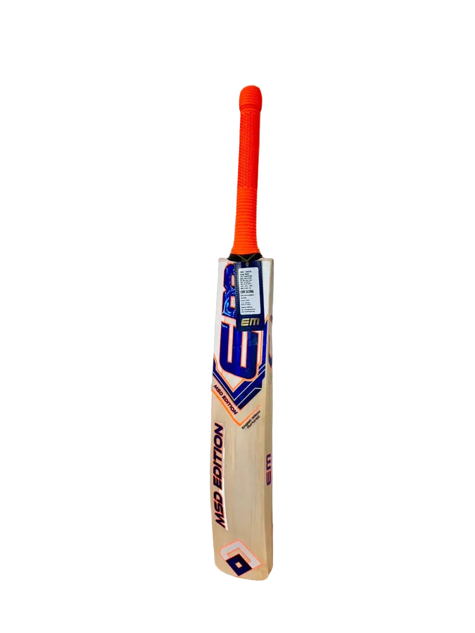 EM Msd Edition Nurtured English Willow Cricket Bat Size SH@front view4