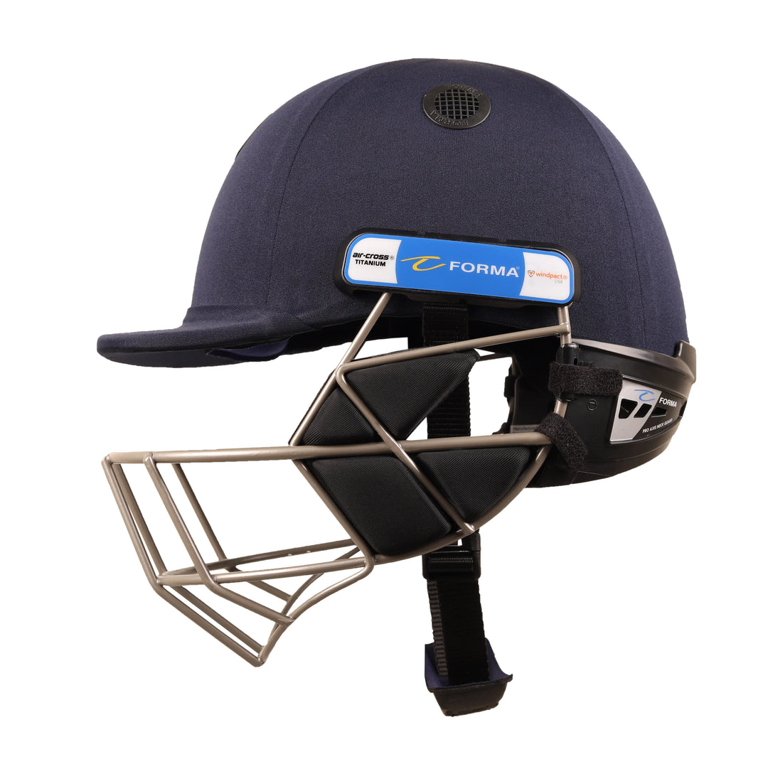 Forma Air Cross Pro Maxx Titanium Cricket Helmet @ Side View 