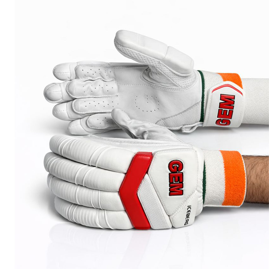 GEM Iceberg Cricket Batting Gloves Mens Size@front view