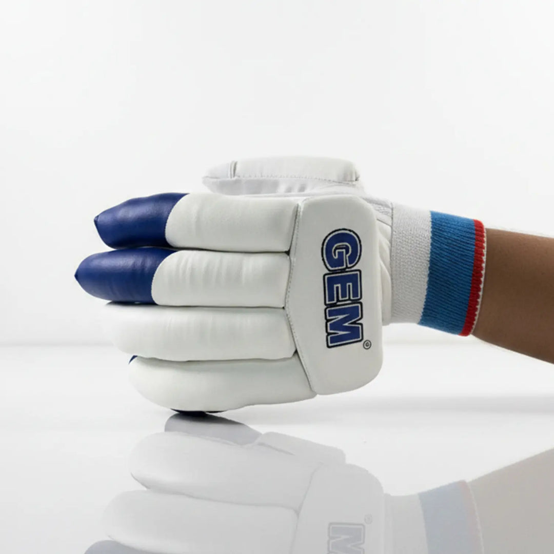 GEM League Cricket Batting Gloves Adult @ Left Back View