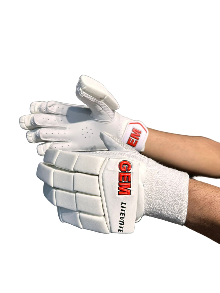 GEM Litevate Cricket Batting Gloves Adult Size @Composite View