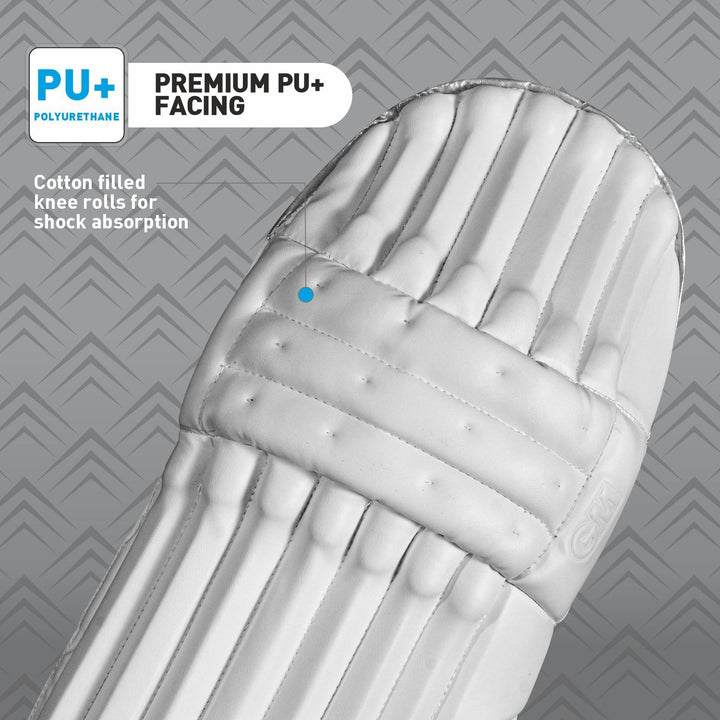 GM Prima 909 Cricket Batting Leg Guards Pads Mens Size @ Top View 2
