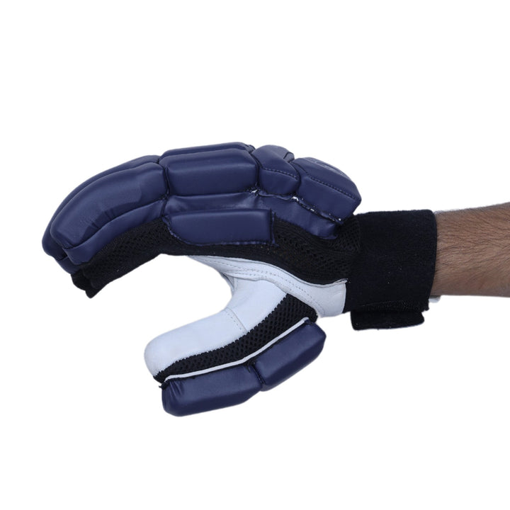 Gortonshire Shield Navy Blue Cricket Batting Gloves Mens Size@Right View