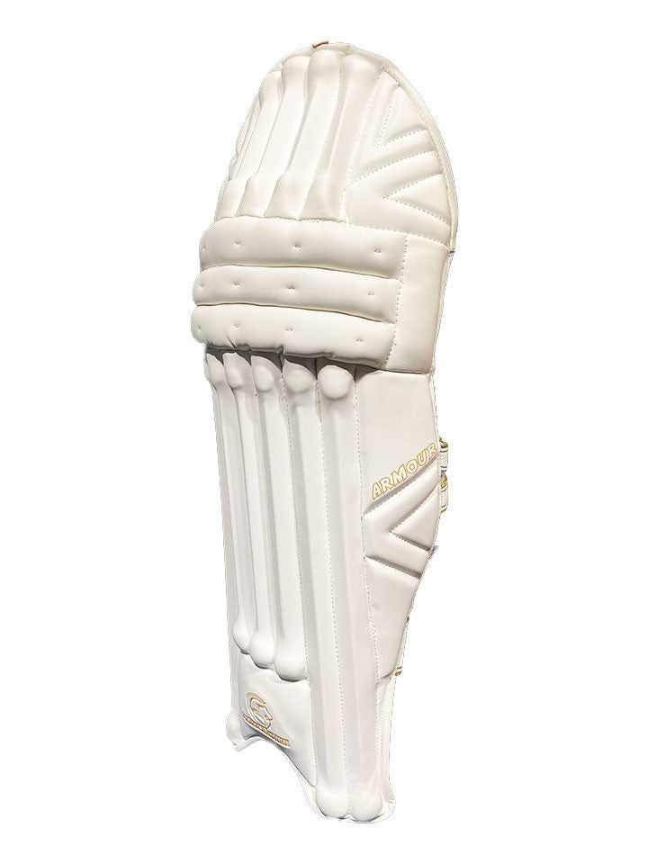 Gortonshire Armour Cricket Batting Leg Guard Pads Mens Size @ Side View