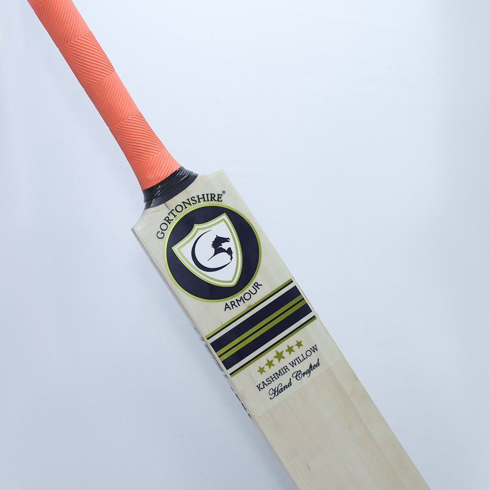 Gortonshire Armour Kashmir Willow Cricket Bat Size SH @ Face View