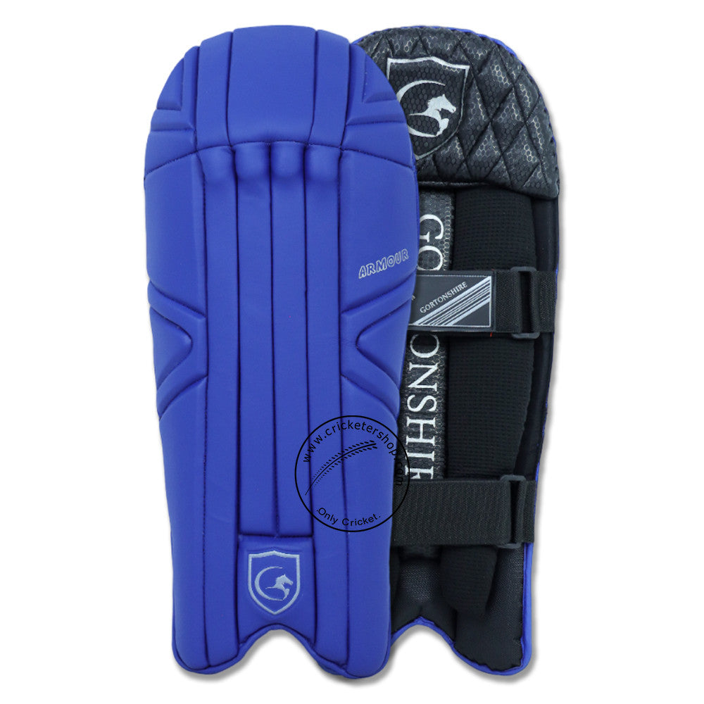 Gortonshire Armour Royal Blue Coloured Wicket Keeping Leg Guard Mens Size @ Composite View