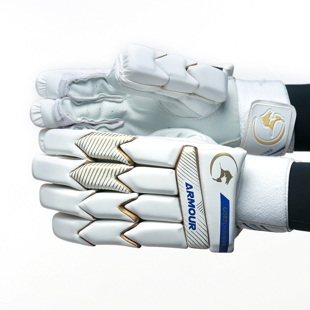 Gortonshire Armour White Cricket Batting Gloves Mens Size @ Composite View