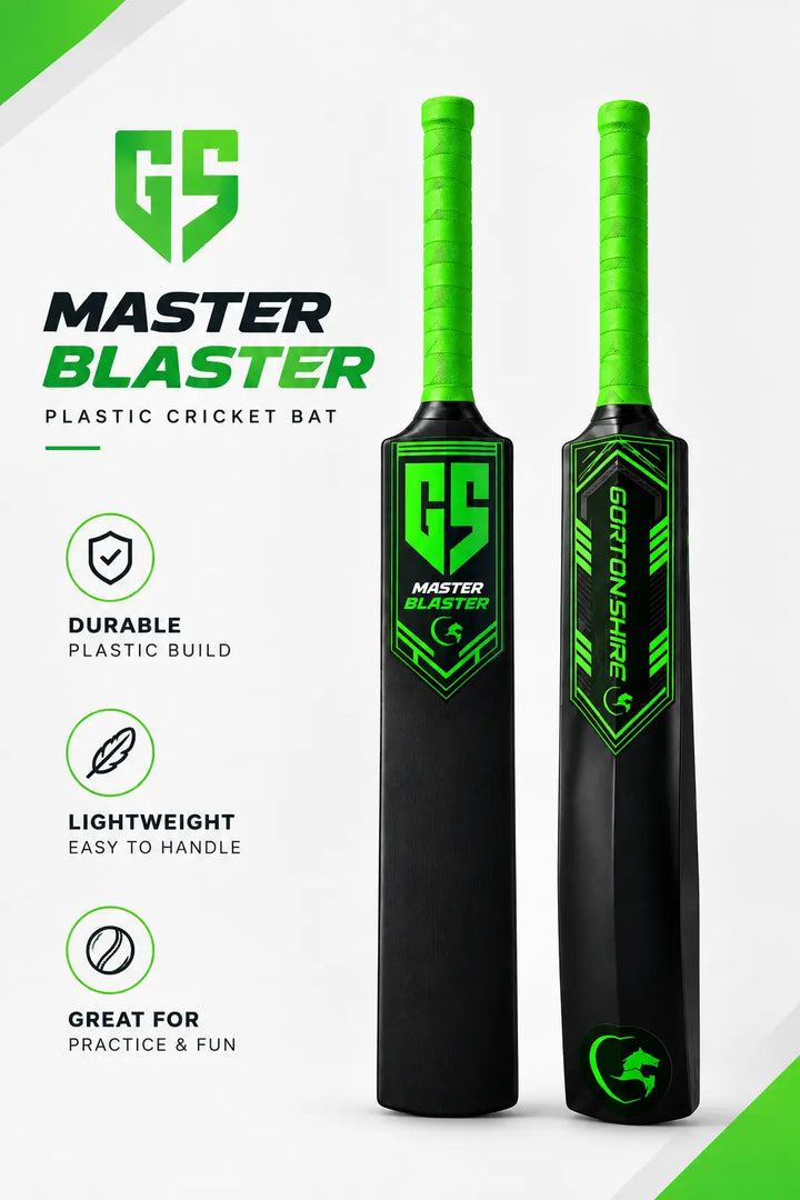 Gortonshire Black Cricket Plastic Bat @ Front View 3