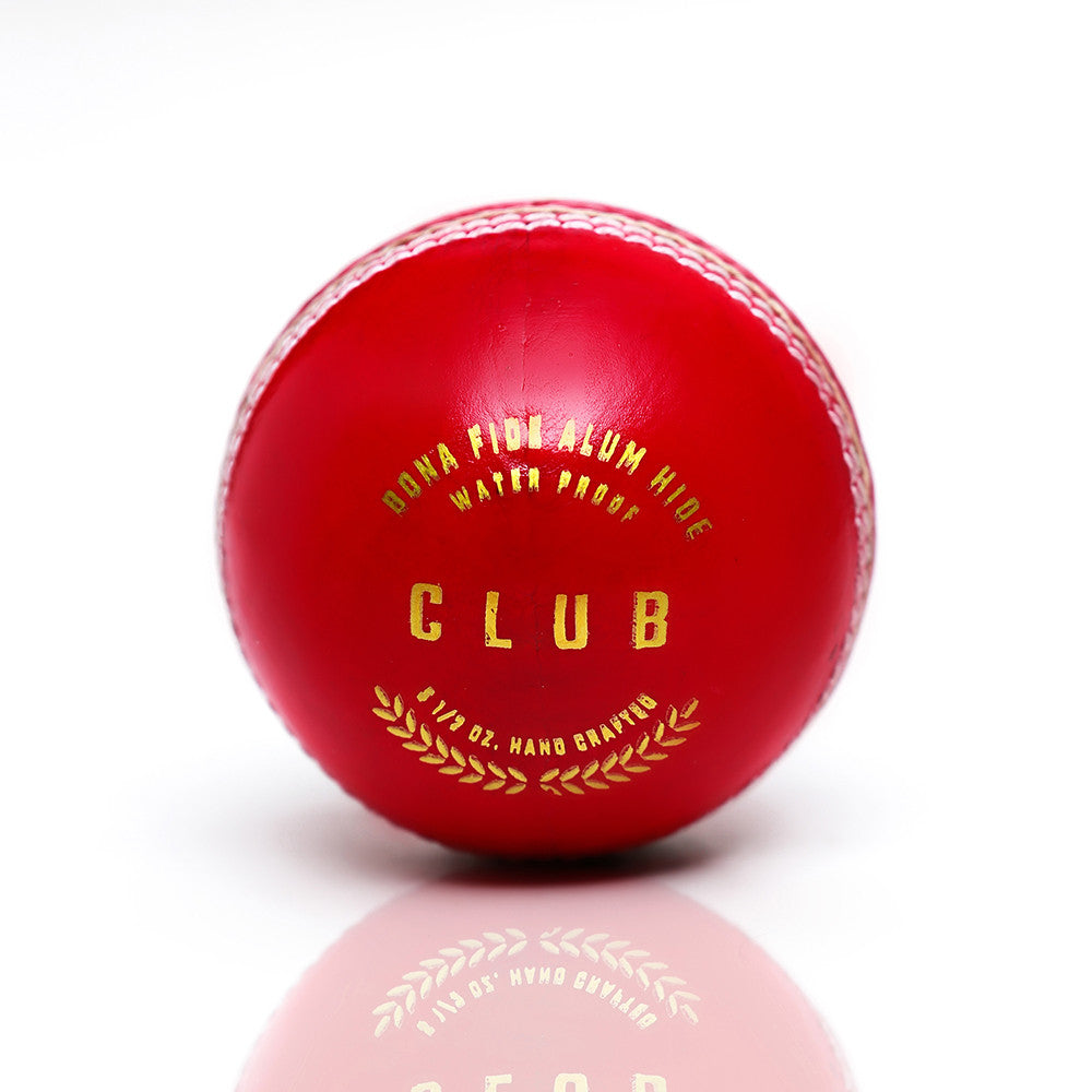 Gortonshire Club Cricket Ball Red @ Front View