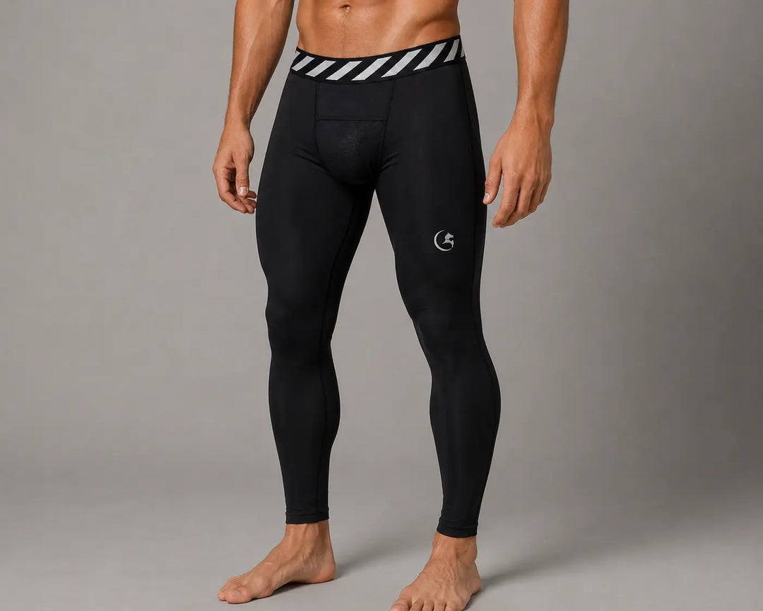 Gortonshire Compression Cricket Long Colour Black@front view