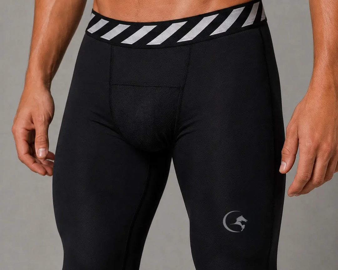 Gortonshire Compression Cricket Long Colour Black@front view1