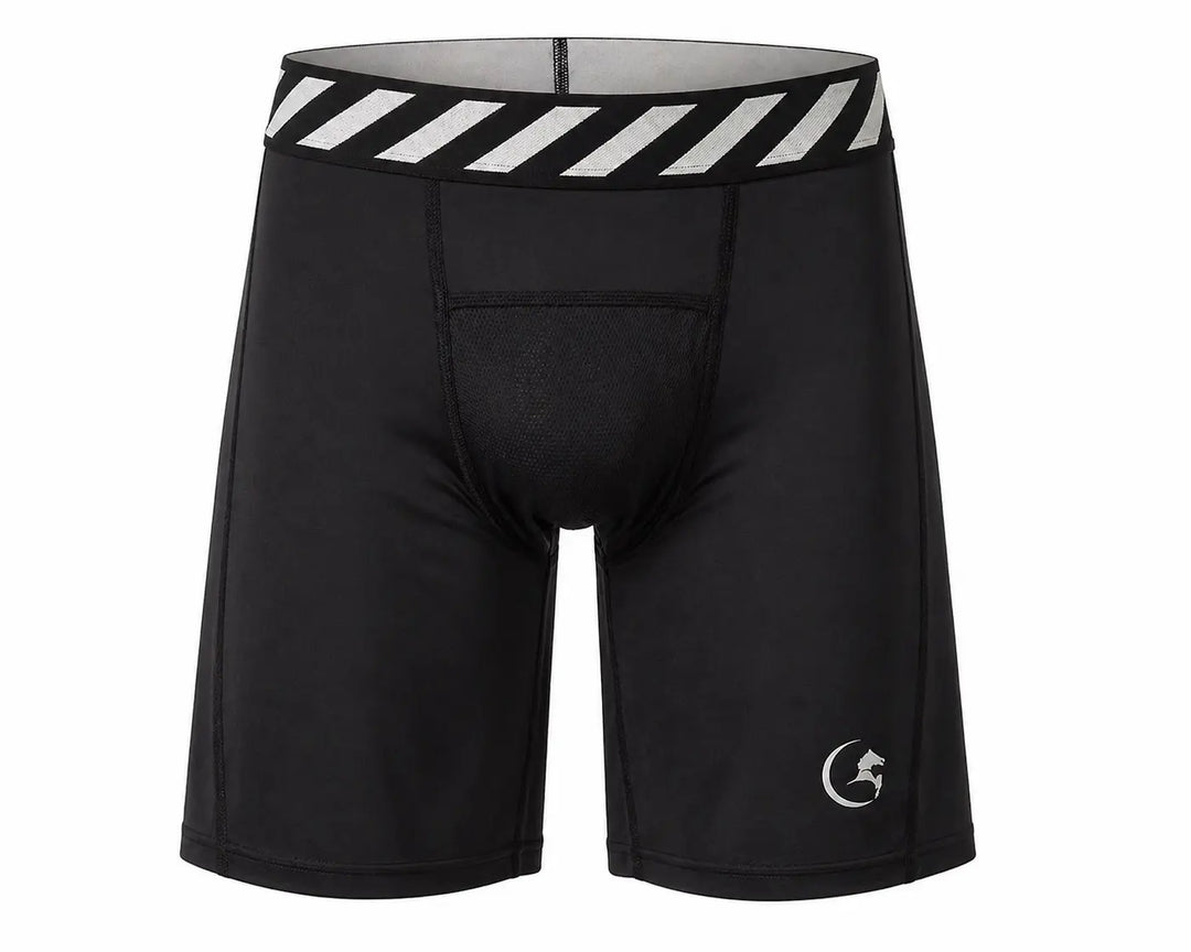 Gortonshire Compression Cricket Shorts Colour Black @ Front View 2