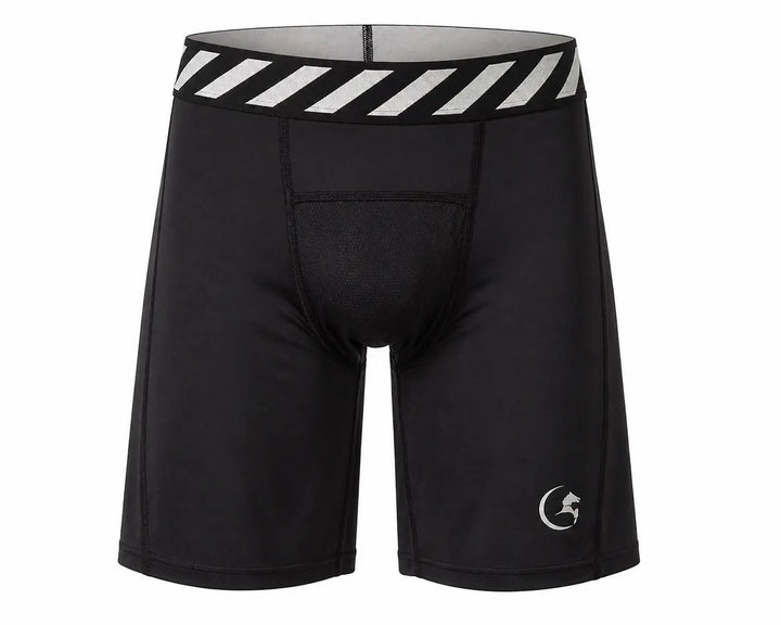 Gortonshire Compression Cricket Shorts Colour Black @ Front View 2