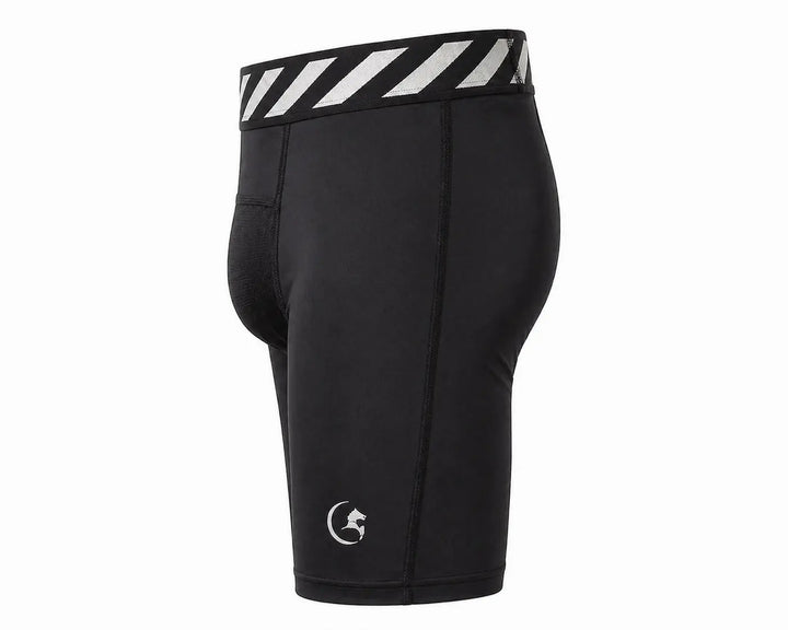 Gortonshire Compression Cricket Shorts Colour Black @ Side View 2