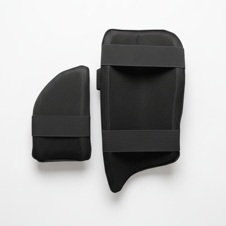 Gortonshire Cricket Batting Combo Thigh Guard Black Size@front view5
