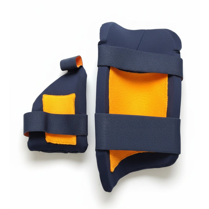 Gortonshire Cricket Batting Combo Thigh Guard Navy Blue Size@front view5