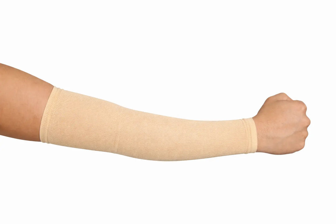 Gortonshire Cricket Ezee Fit Elbow Sleeves @ Skin Colour Side View 4