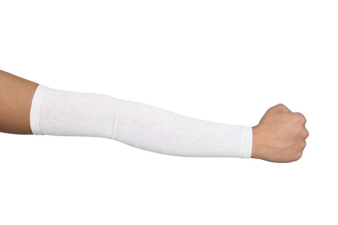 Gortonshire Cricket Ezee Fit Elbow Sleeves @ White Colour Side View 2