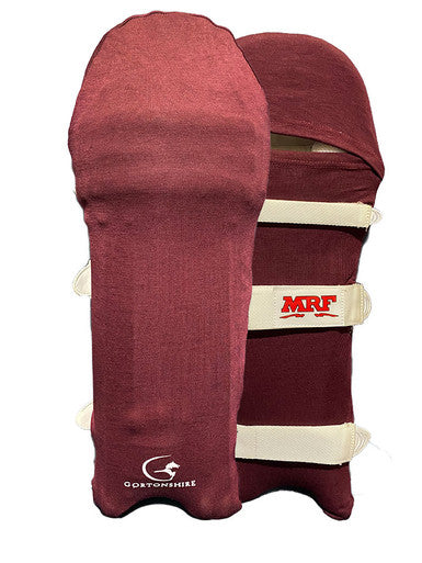 Gortonshire Cricket Pads Colored Skins Maroon