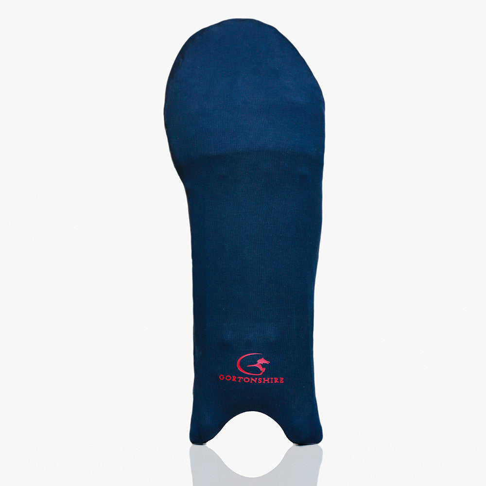 Gortonshire Cricket Pads Colored Skins Navy Blue @Front View