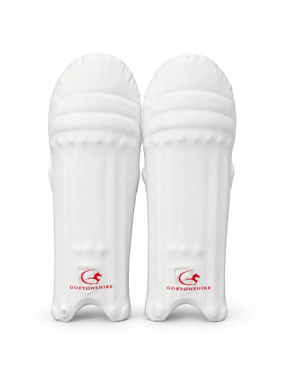 Gortonshire Cricket Pads Colored Skins Off White@front view1