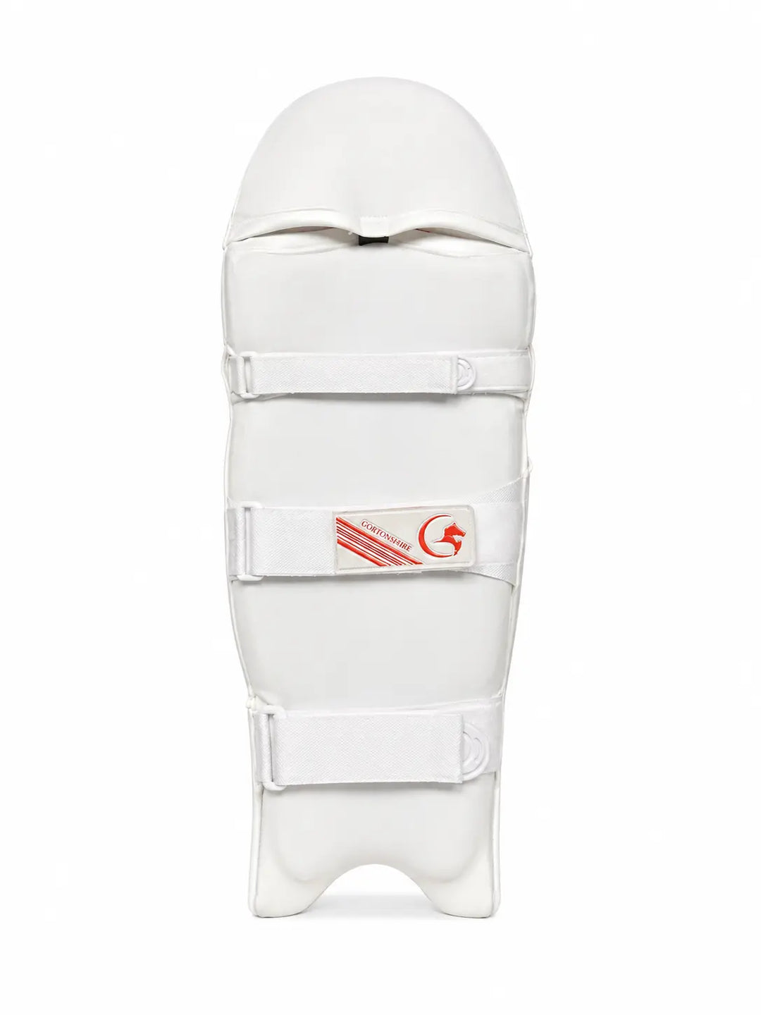 Gortonshire Cricket Pads Colored Skins Off White@front view2