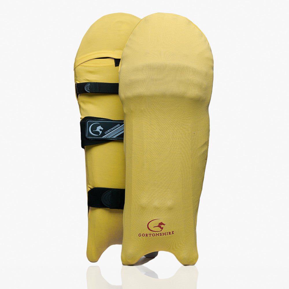 Gortonshire Cricket Pads Colored Skins Yellow @ Composite View