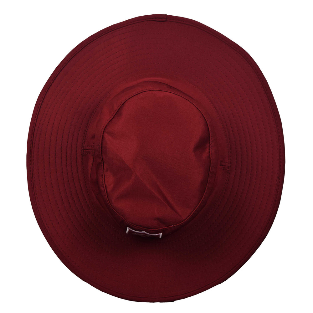 Gortonshire Cricket Panama Hat Maroon @ Front View