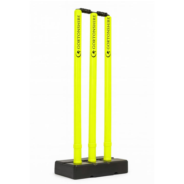 Gortonshire Cricket Plastic Stumps Full Size@front view1