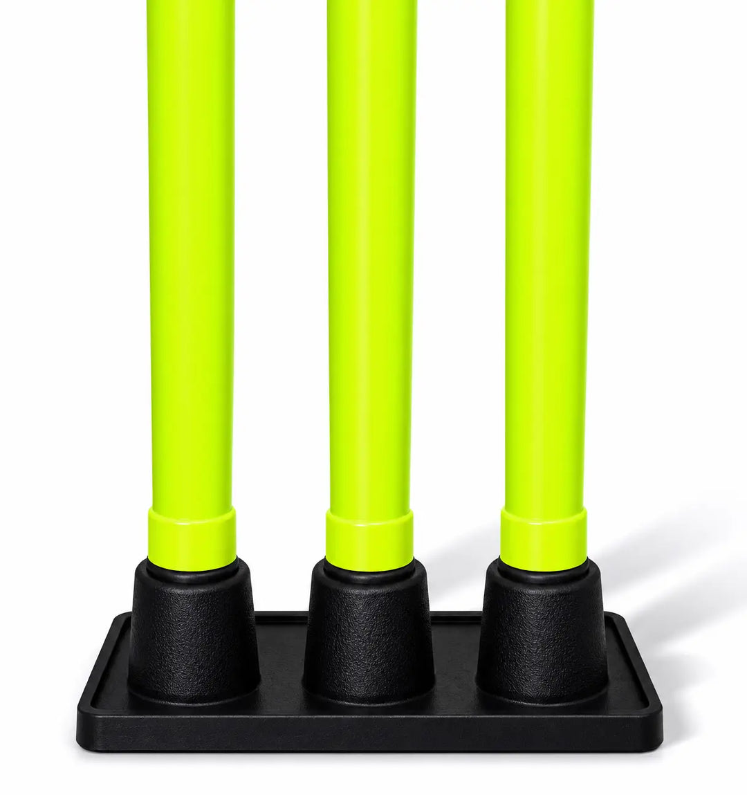 Gortonshire Cricket Plastic Stumps Rubber Base @ Back View 3