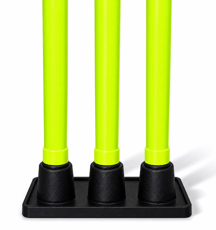 Gortonshire Cricket Plastic Stumps Rubber Base @ Back View 3