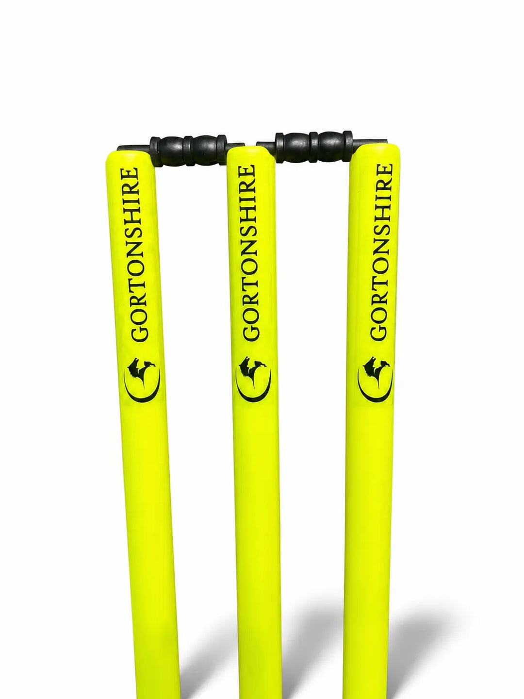Gortonshire Cricket Plastic Stumps Rubber Base @ Face View 
