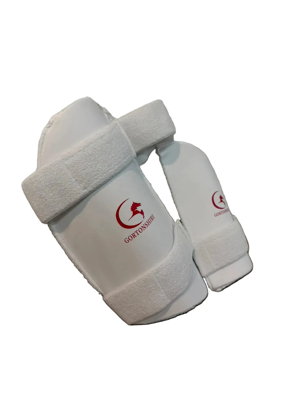 Gortonshire Elite Cricket Batting Combo Thigh Guard White Size Mens @ Front View 2