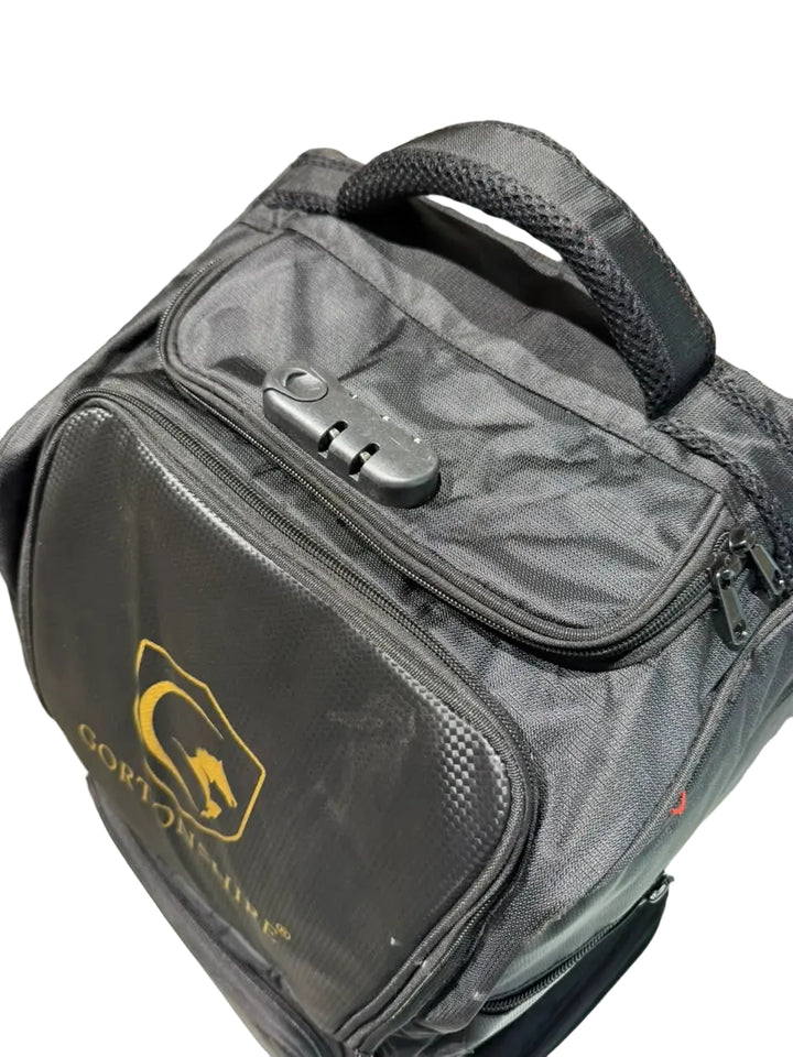Gortonshire Elite Duffle Cricket Kit Bag With Wheels Black @ Top View