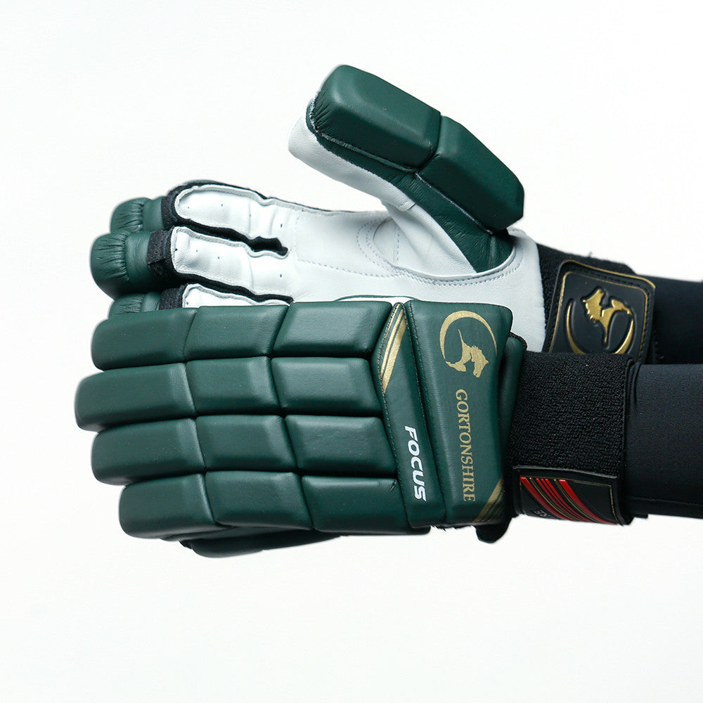 Gortonshire Focus Dark Green Cricket Batting Gloves Mens Size @ Composite View