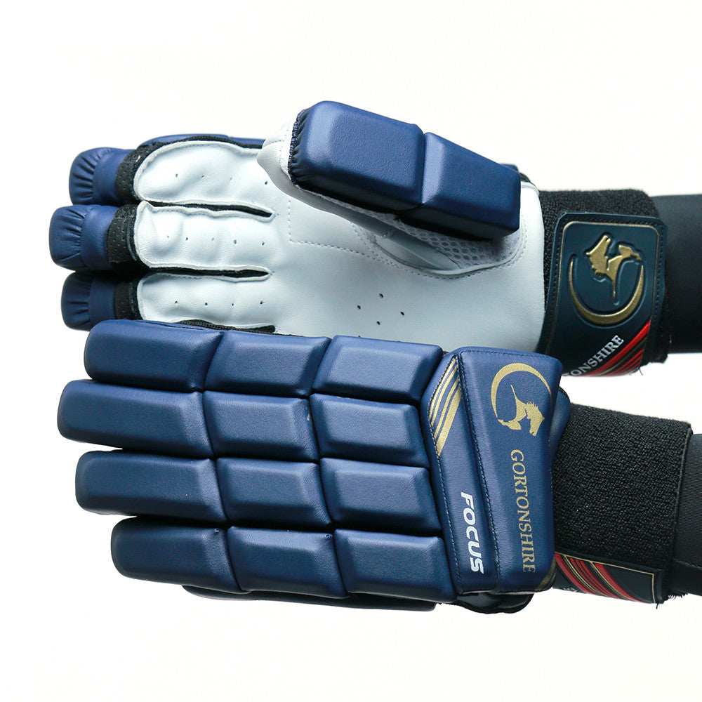 Gortonshire Focus Navy Blue Cricket Batting Gloves Mens Size @ Composite View