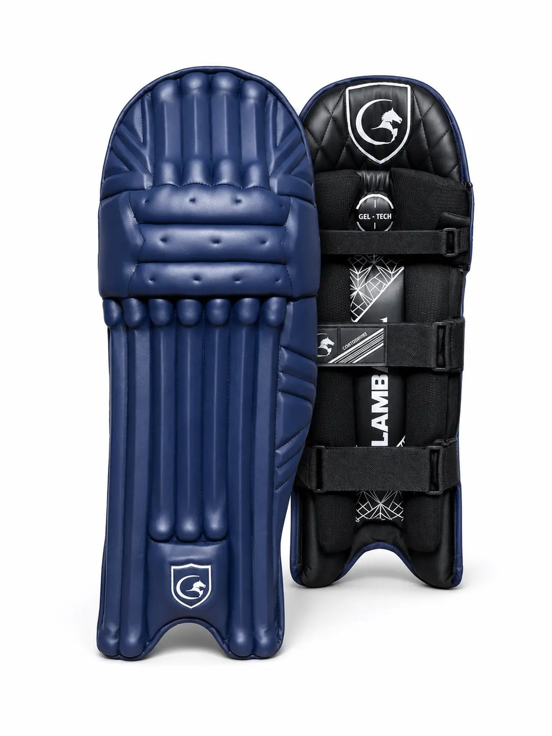 Gortonshire Lambada Cricket Batting Leg Guard Pads Colour Navy @ Composite View