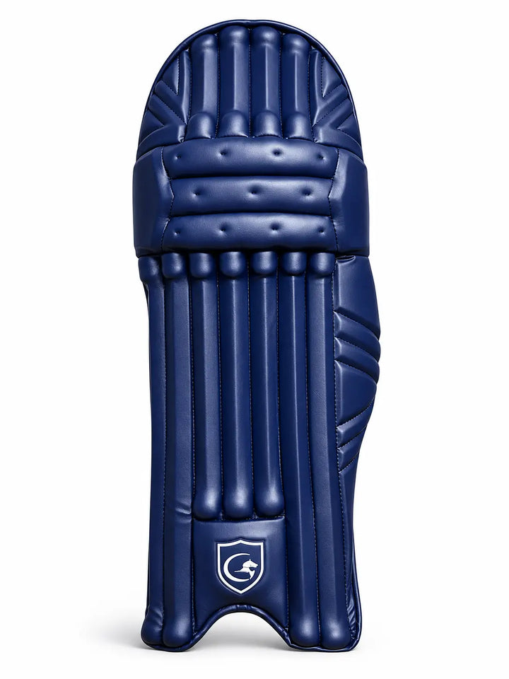 Gortonshire Lambada Cricket Batting Leg Guard Pads Colour Navy @ Front View