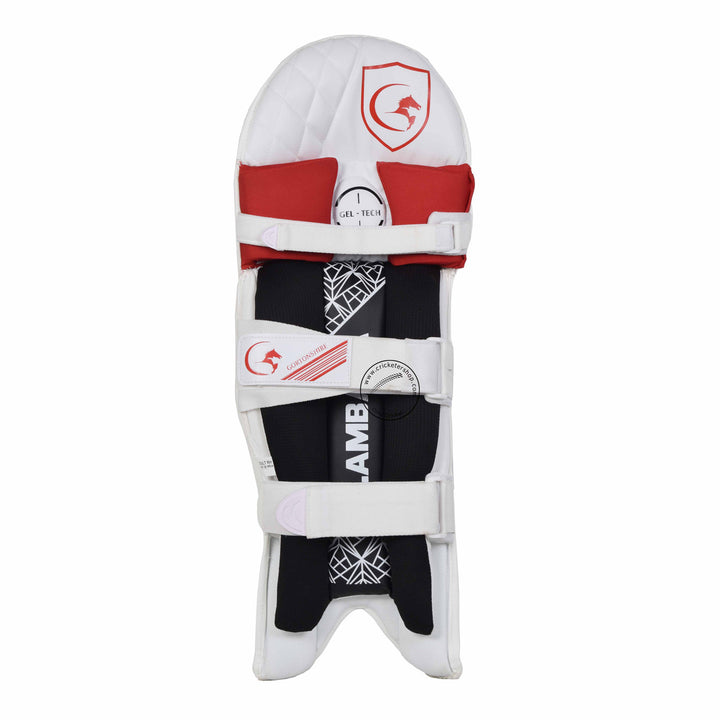 Gortonshire Lambada Cricket Batting Leg Guard Pads Mens Size @ Back View