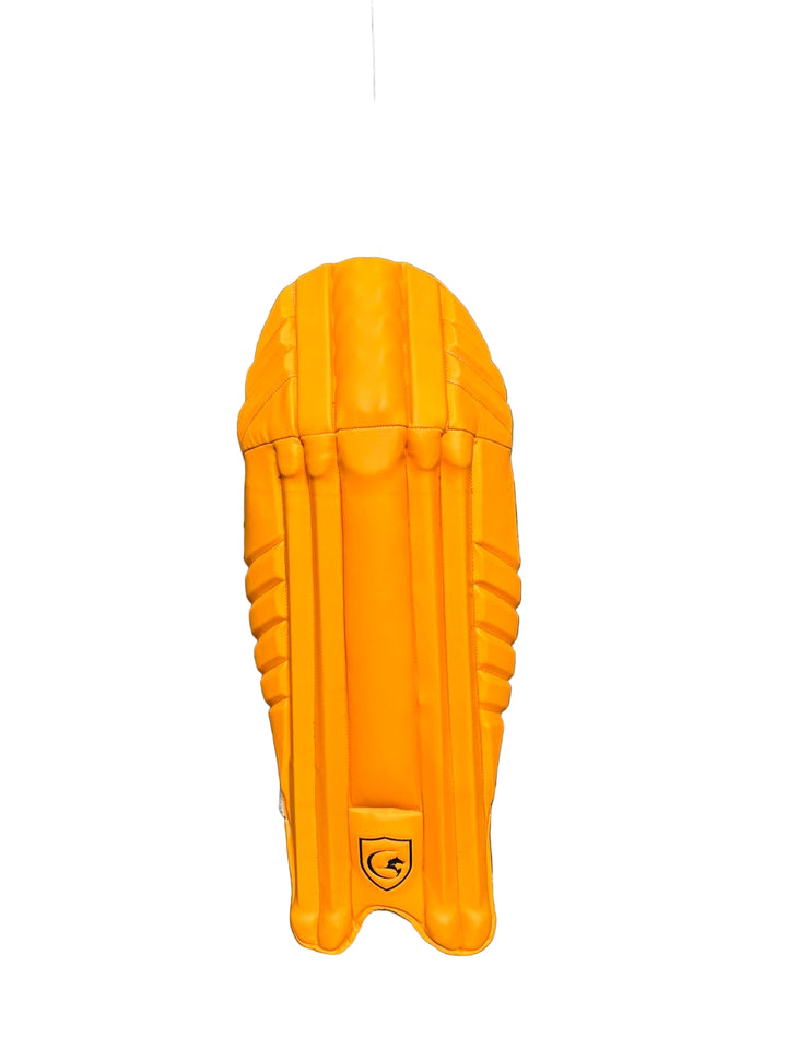 Gortonshire Lambada Orange Wicket Keeping Leg Guard Size @ Front View