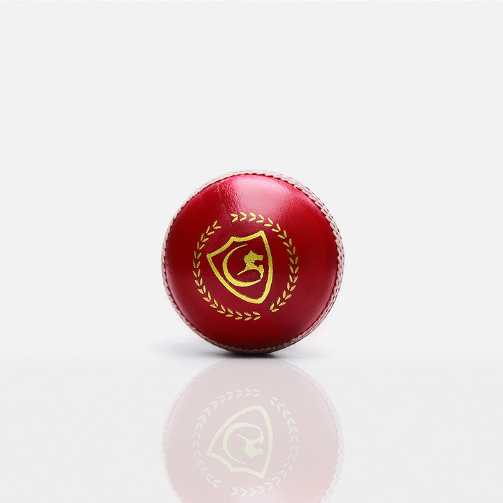 Gortonshire League Cricket Ball Red @ Side 2 View