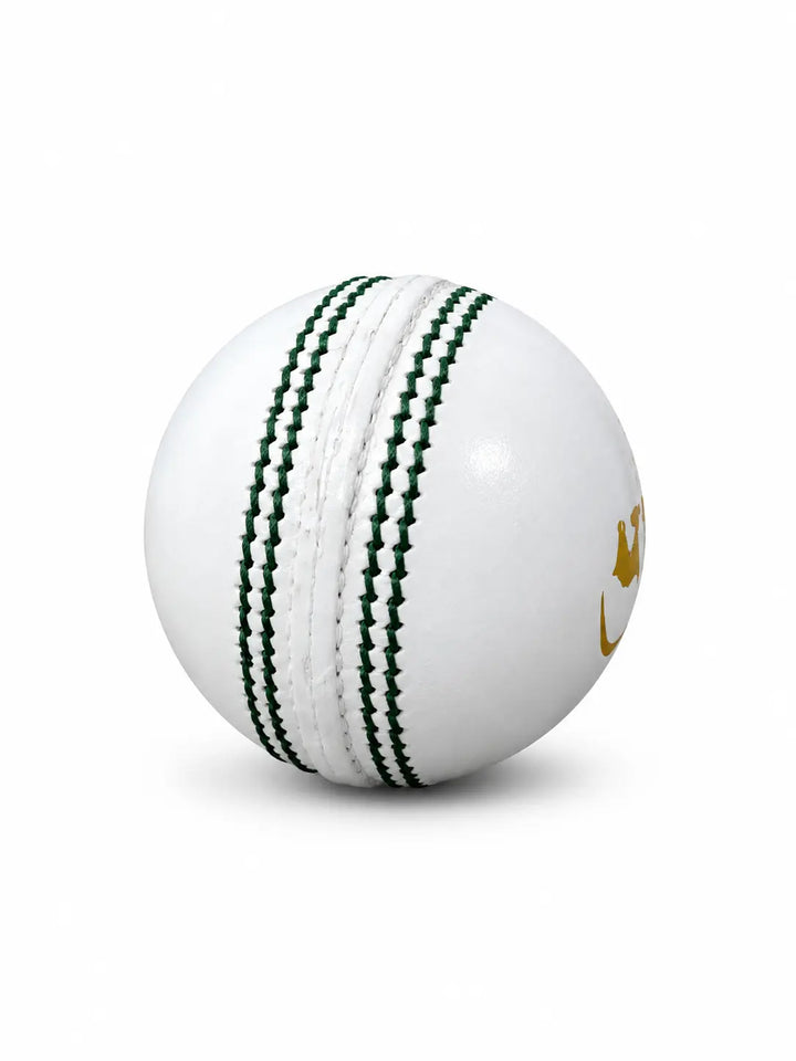 Gortonshire Leather Cricket G1 County Special Ball White @ Seam View 3
