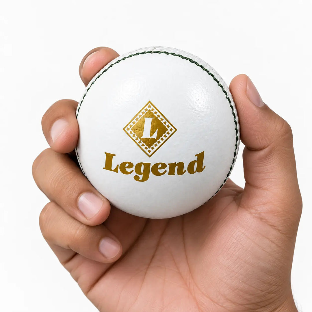 Gortonshire Leather Cricket G1 Legend Ball White @ Seam View 3