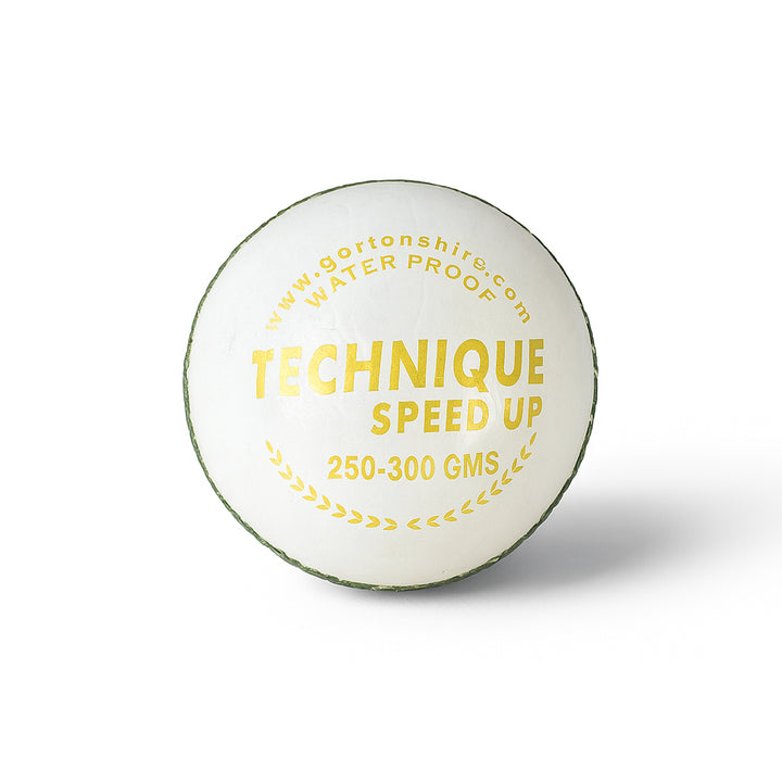 Gortonshire Leather Heavy Cricket Ball White 250-300 Grams@front view 1