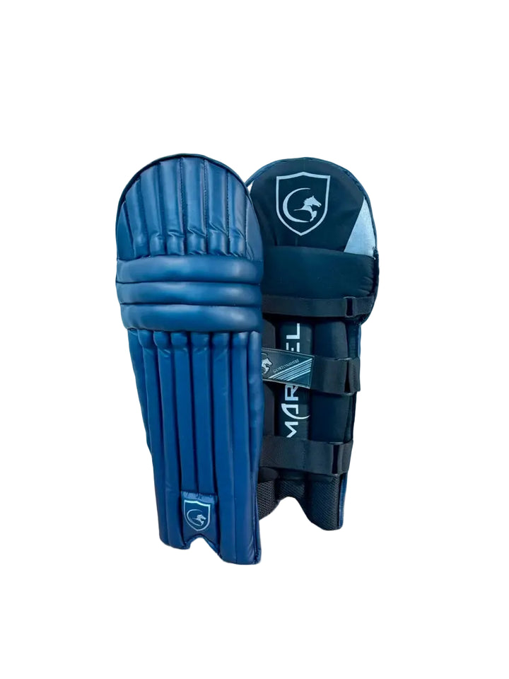 Gortonshire Marvel Cricket Batting Leg Guard Navy Blue Pads @ Composite View