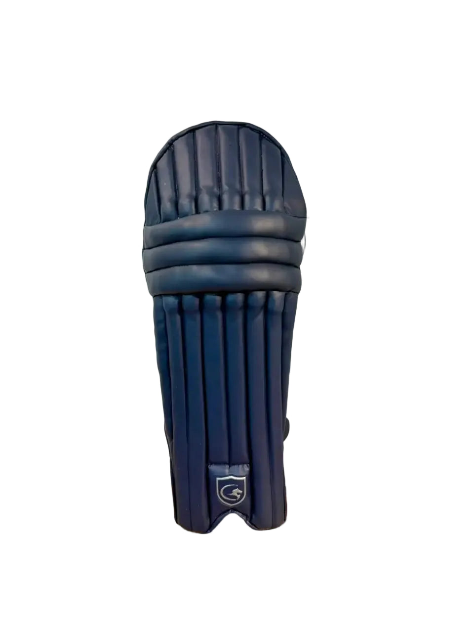 Gortonshire Marvel Cricket Batting Leg Guard Navy Blue Pads @ Front View