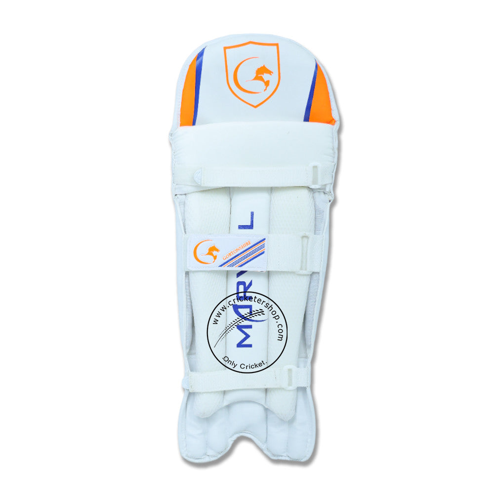 Gortonshire Marvel Cricket Batting Leg Guard Pads @ Back View